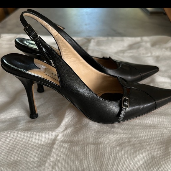 Jimmy Choo Shoes - JIMMY CHOO leather buckle sling back
